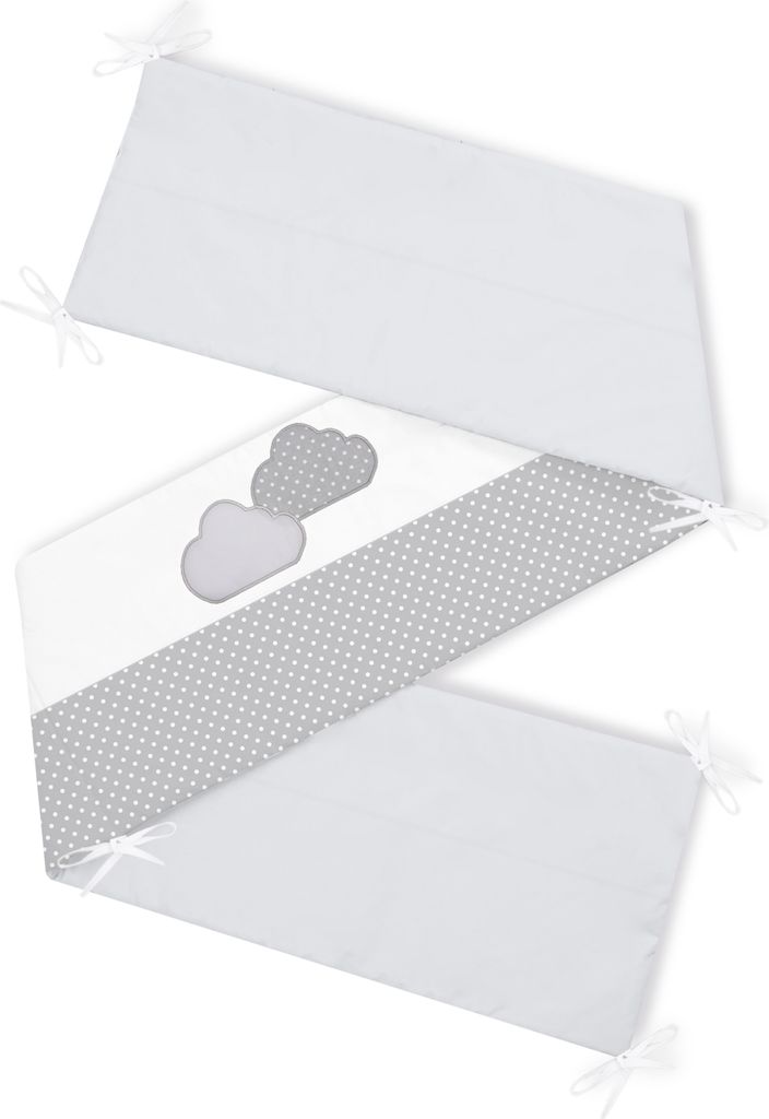 Amilian Bettumrandung Babybett Baby Kinder Nestchen Kantenschutz Bettnestchen Kopfumrandung für Laufstall Bettausstattung Bettschlange 210 cm