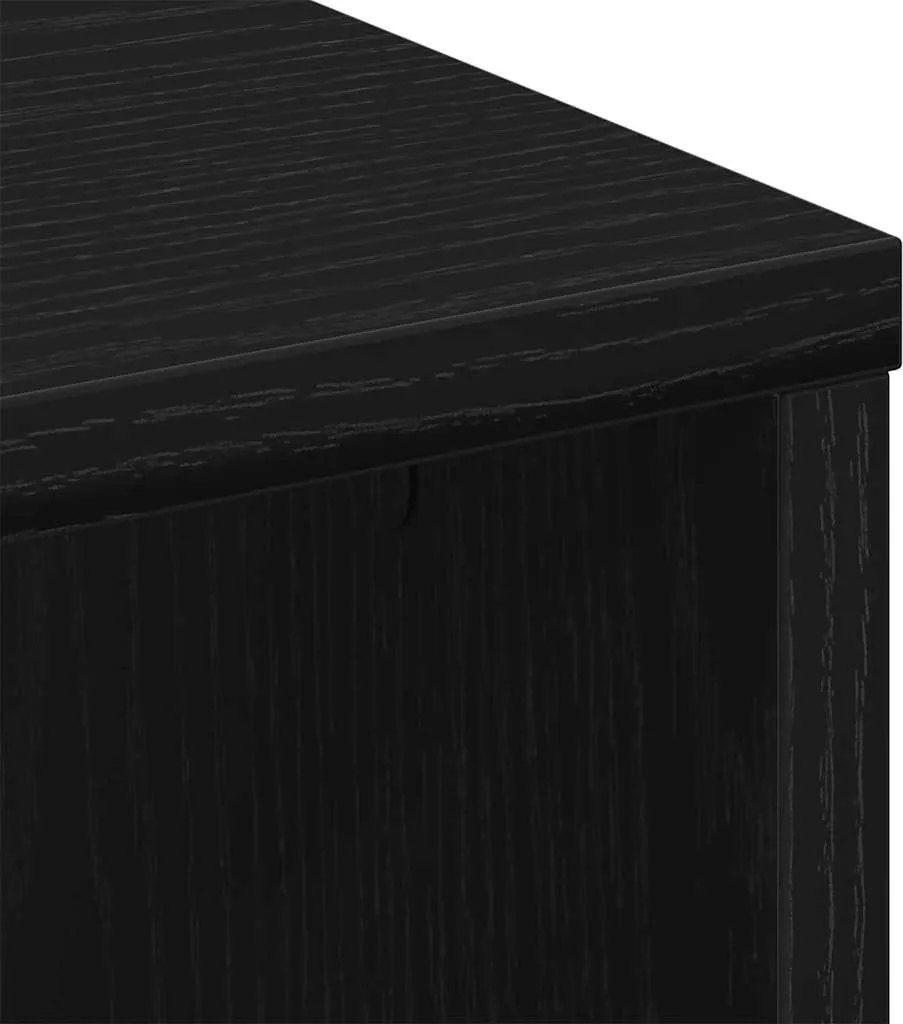 Table basse aspect chêne noir en bois composite résistant vidaXL - 7