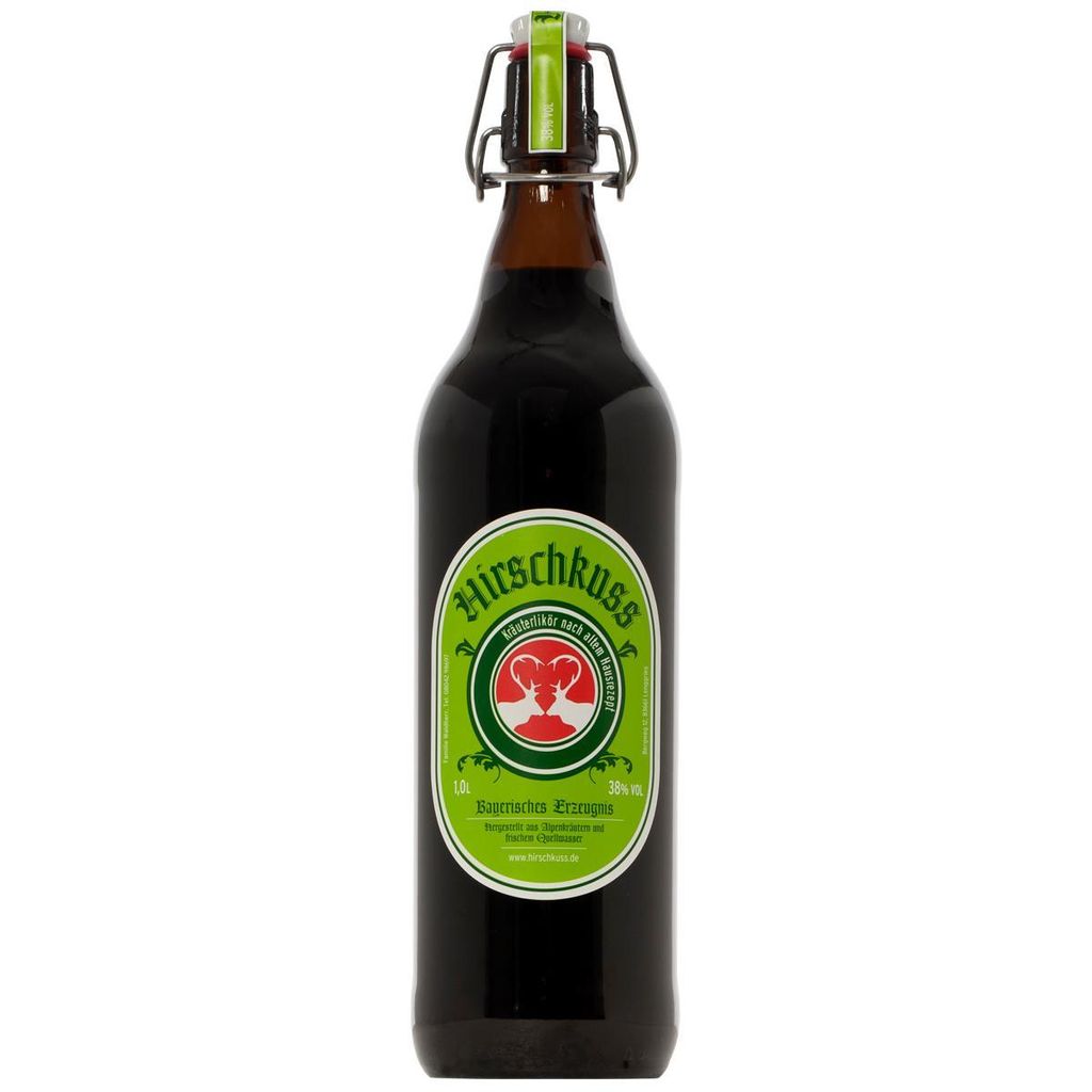 Hirschkuss Kräuterlikör 38% Vol. 1 L Liter in der Produktbild 