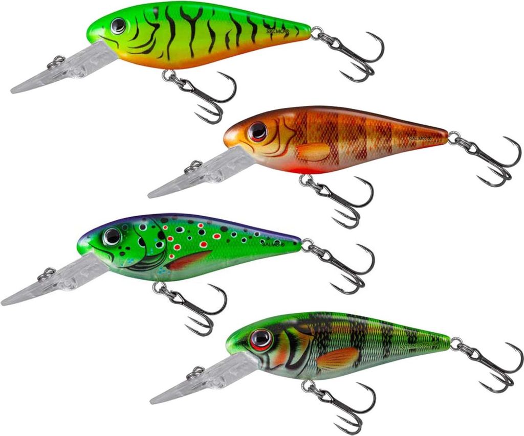 Salmo Rattlin Executor SDR - Crankbait, Salmo Farben:Hot Perch, Länge/Gewicht/Lauftiefe:7cm / 8g / 1,5-3,9m