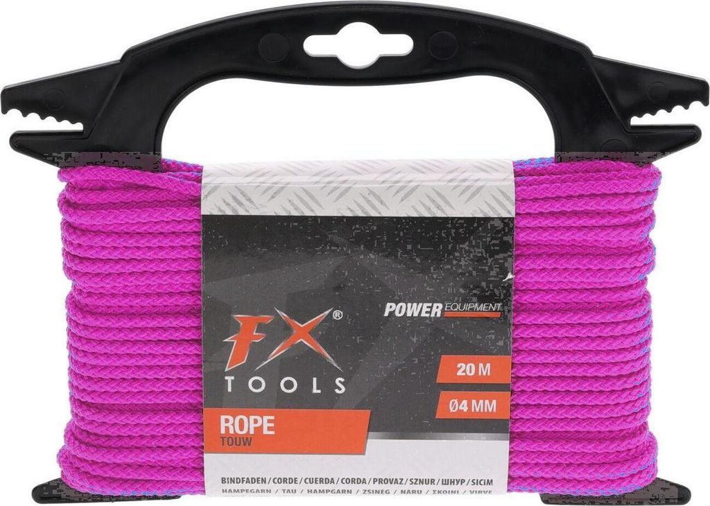 Outdoor Seil 4 mm × 20 m – Pinkes Freizeit- und Campingseil