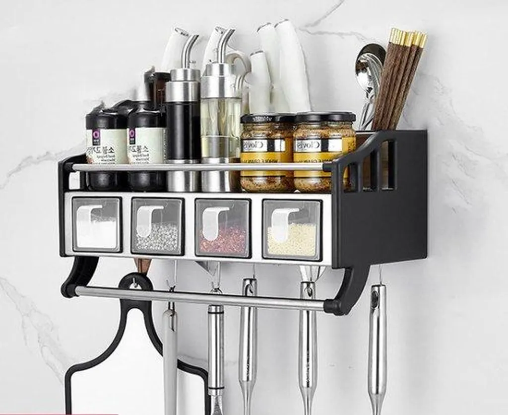 Système de rangement pour cuisine multifonctionnel avec tiroir intégré