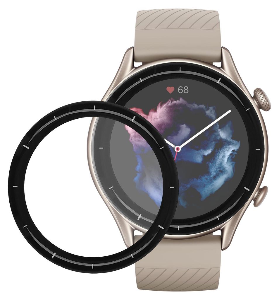 kwmobile 2x Transparente Displayschutzfolie kompatibel mit Huami Amazfit GTR 3 Folie - Schutzfolie für Fitness Tracker - robuster Displayschutz