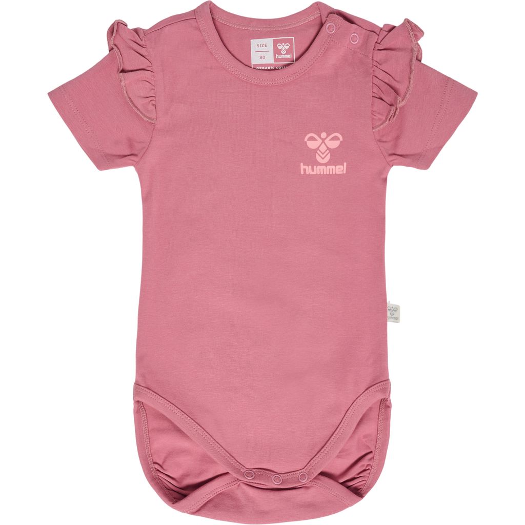 Hummel hmlTALYA RUFFLE BODY S/S - mesa rose, Größe:68