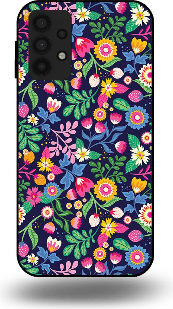 Smartphonica Handytasche passend für Samsung Galaxy A32 5G mit Blumendruck - TPU Back Cover Case Blumendesign