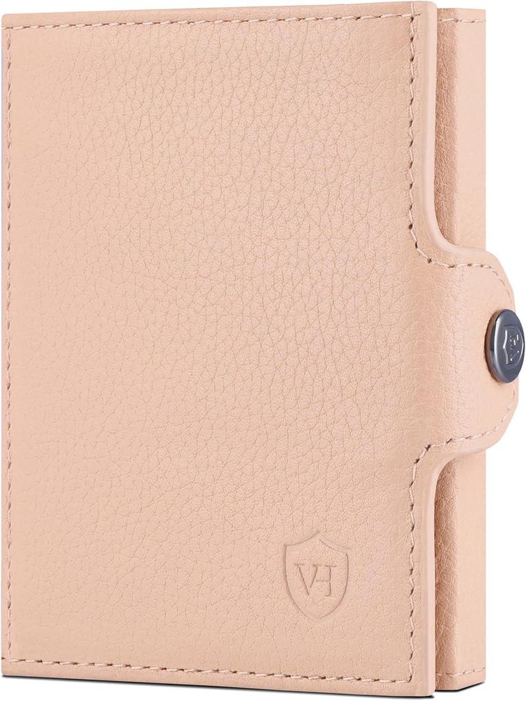 Slim Wallet mit XXL Münzfach und RFID Schutz aus Echtleder Mini Geldbörse für Damen und Herren Kartenetui Portemonnaie Kompakt