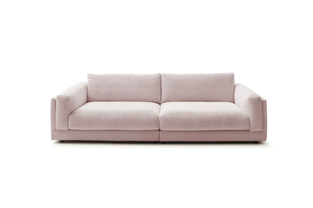 KAWOLA Big Sofa RAINA Cord rosa