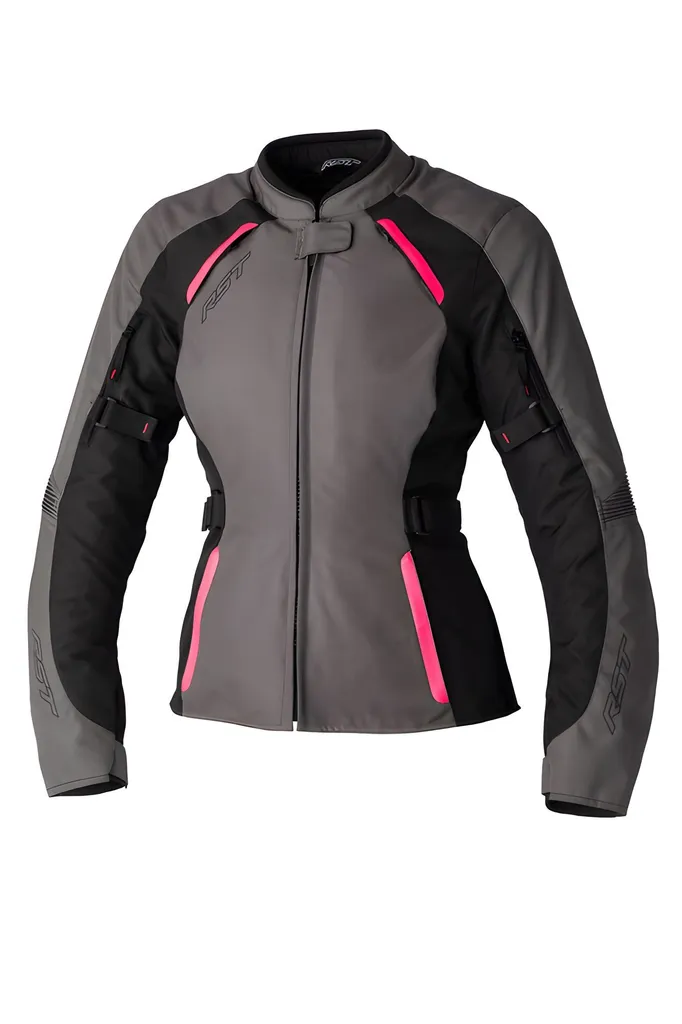Veste moto RST Ava femme S : confort et sécurité CE en gris et rose