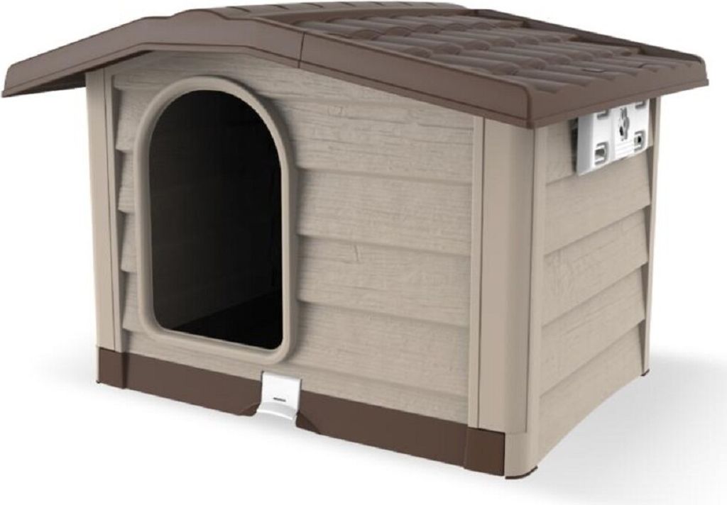 BAMA Hundehütte Kunststoff BRL, braun, groß