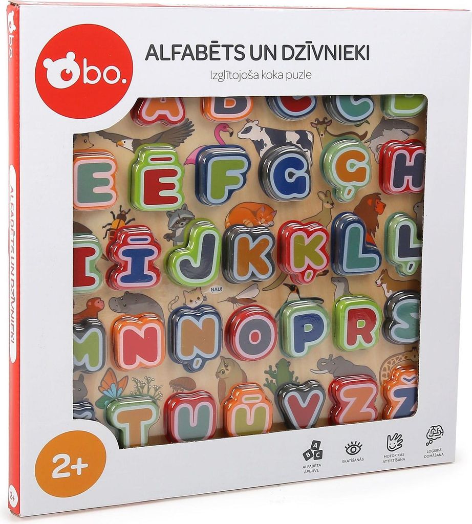 Alphabet und Tiere Lernpuzzle aus Holz für Kinder