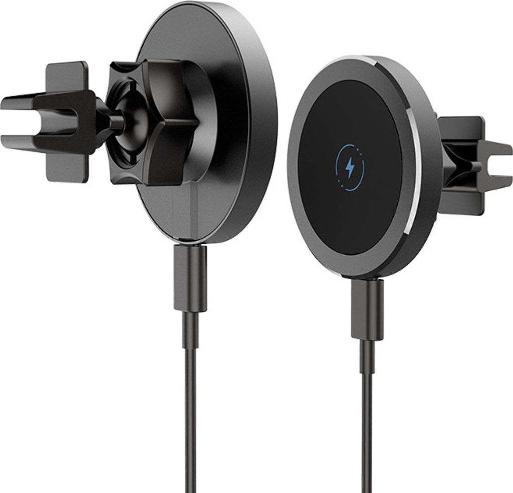 15w Auto Telefonhalter Mount Wireless Ladegerät Magnet Ladestand schwarz
