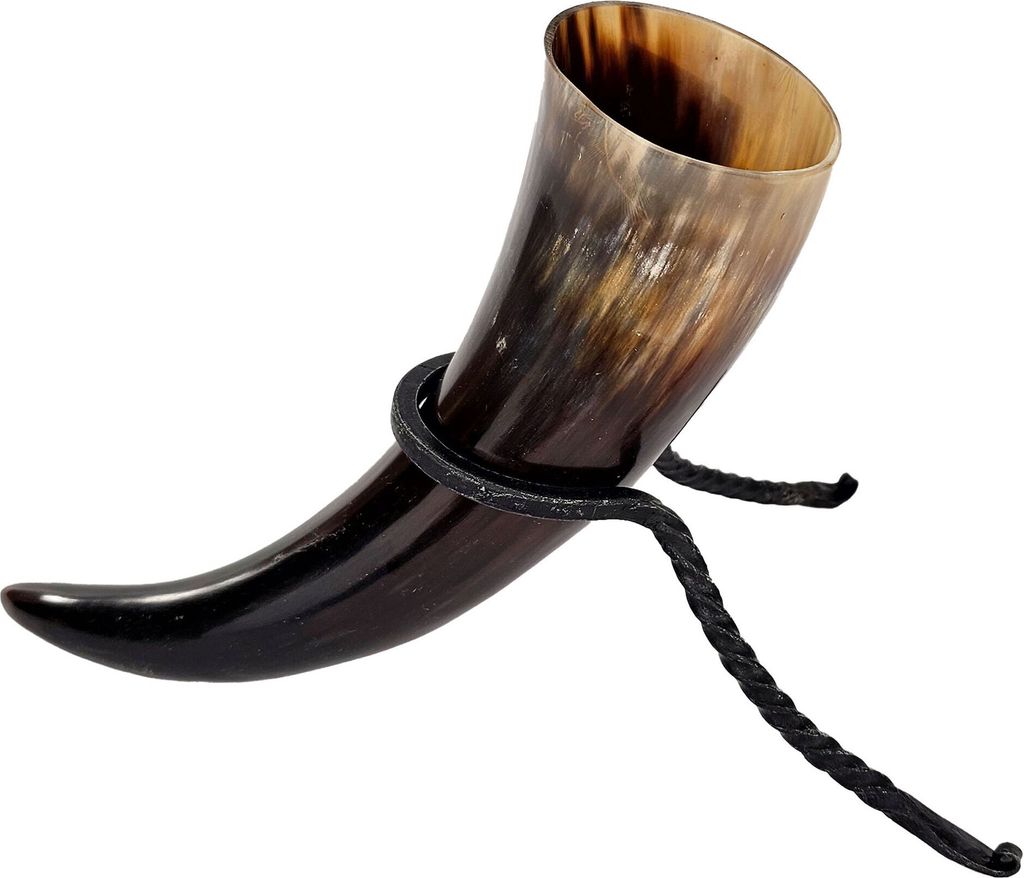 Rustikal geschmiedeter Trinkhornständer Omega S