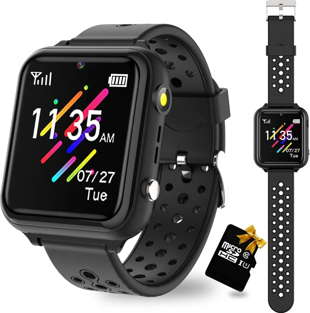 Smartwatch per bambini, 24 giochi, contapassi, 2 fotocamere HD, alla moda, ottimi regali per ragazze e ragazzi (Scrawz)