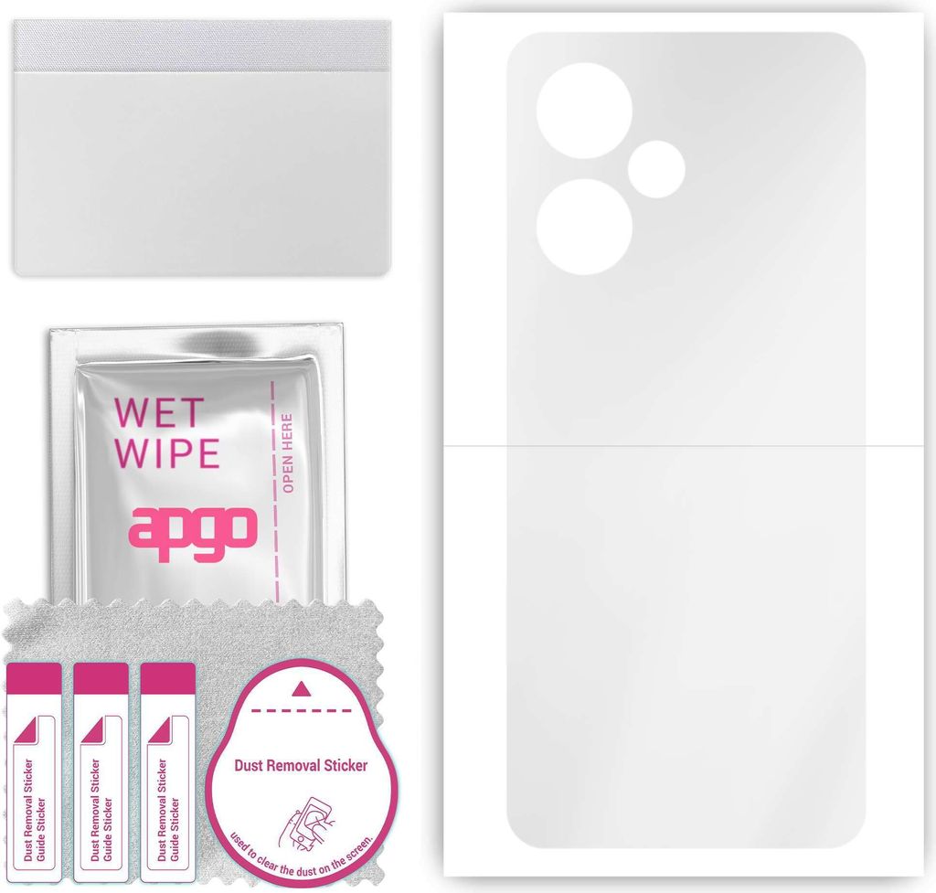 apgo Rückseite Schutzfolie, klar, kompatibel mit Infinix Hot 30i, Hinten Hydrogel-Displayschutzfolie mit Positionierhilfe, kratzfest, einfache Mon...