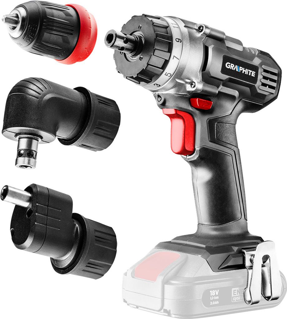 GRAPHITE Wiertarko-wkrętarka akumulatorowa Energy+ 18V, Zdjęcie produktu 