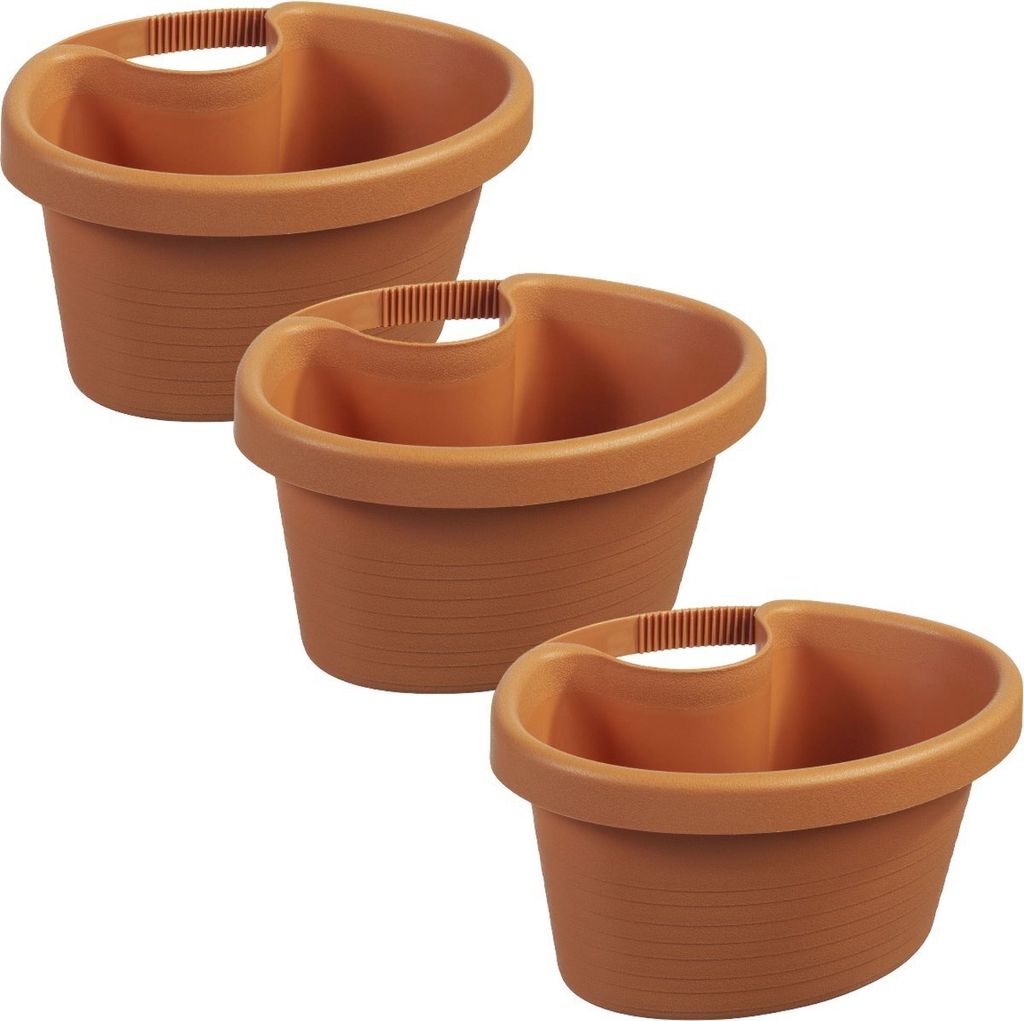 Vaso da fiori per tubo di drenaggio - set di 3 - 27 x 23 x Immagine del prodotto 