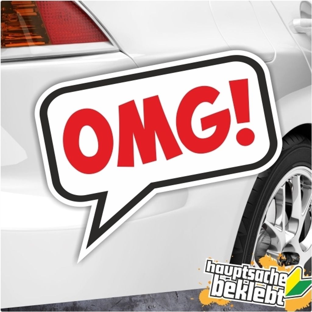 Kiwistar - Autoaufkleber - 40x31 cm - OMG! - Oh My god für Auto, Laptop, Fahrrad, LKW, Motorrad Aufkleber Mehrfarbig Sticker Decal