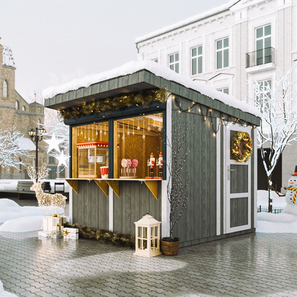 Kiosque d'extérieur premium - 5,9m² - H240x248x305 cm - LP Image du produit 