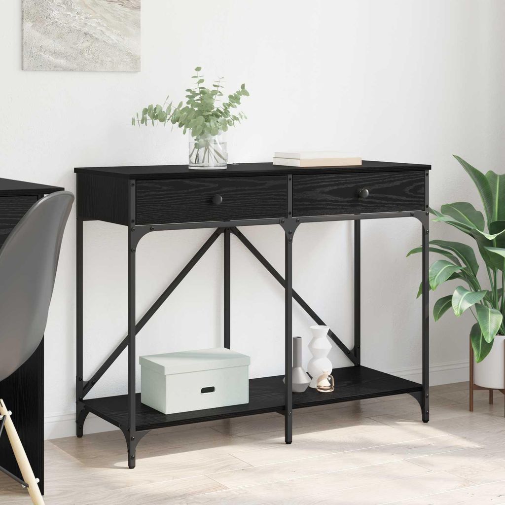Maison Exclusive - Konsolentisch Schwarz Eichen-Optik 100 x 39 x 78,5 cm