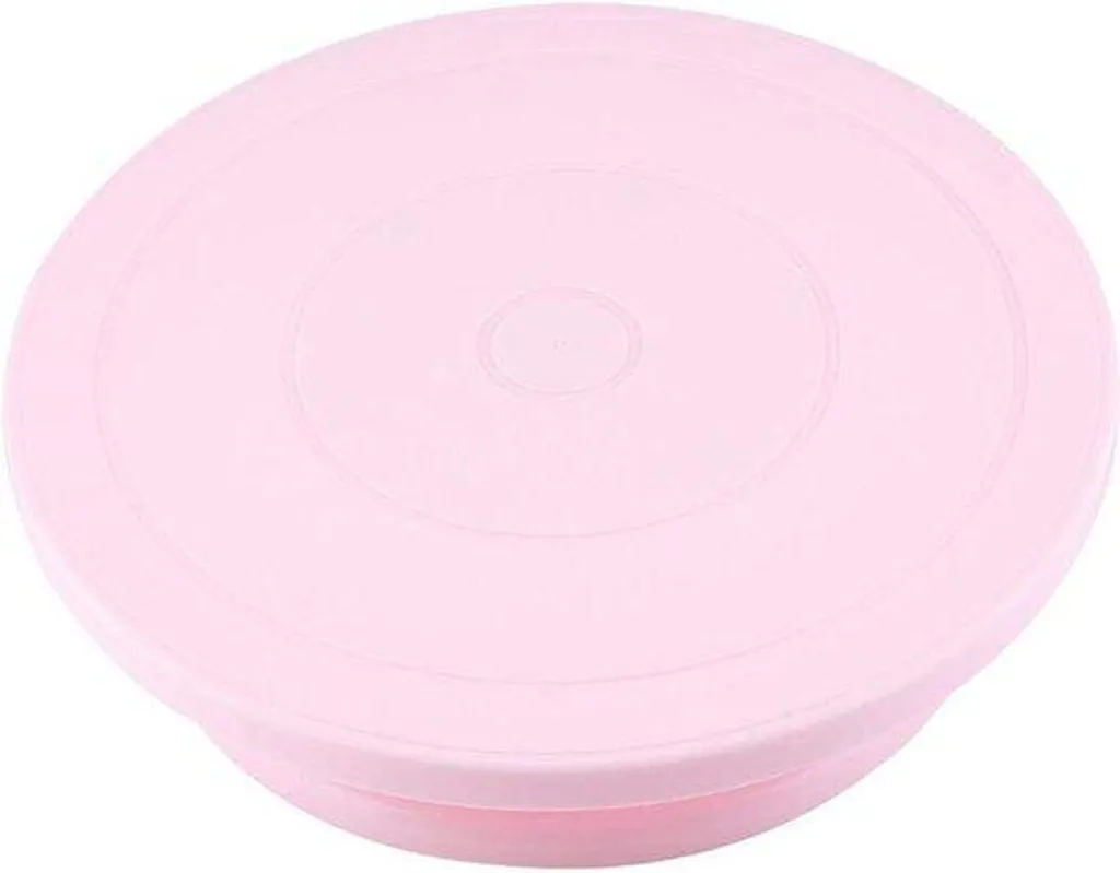 Support d'exposition rotatif pour gâteaux rose - Présentoir pâtissier 11"