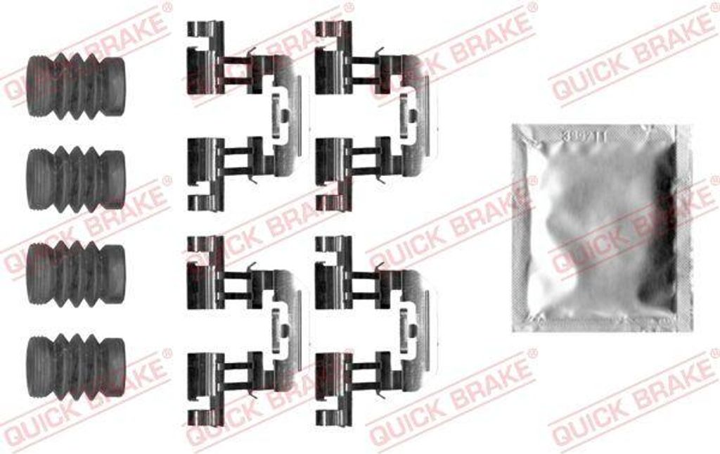 QUICK BRAKE 109-0025 Zubehörsatz, Scheibenbremsbeläge OE kompatibel mit 3, Corsa E