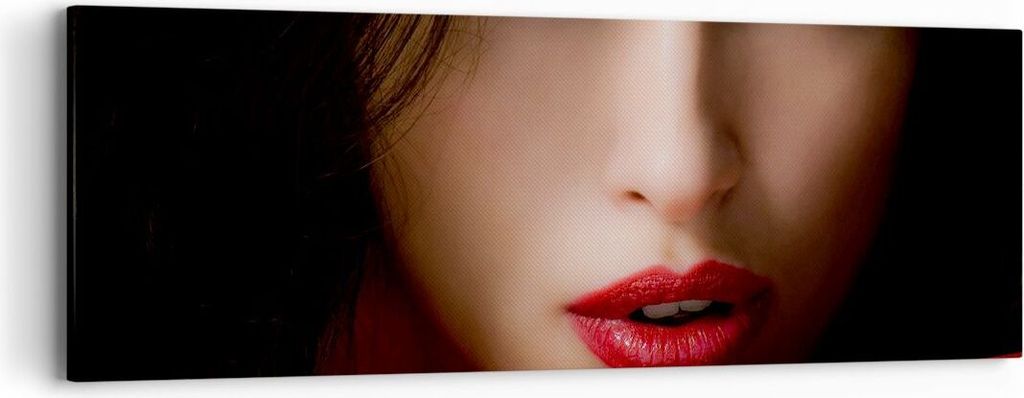 Bild auf Leinwand - Leinwandbild - Schönheit brünette eleganc mädchen - 90x30cm - Wand Bild - Wanddeko - Leinwanddruck - Bilder - Kunstdruck - L...