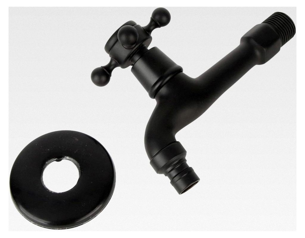 Wasserhahn G1/2 Zoll für Küche, Waschmaschine und Garten - Antik Messing, Kaltwasser, Wandmontage