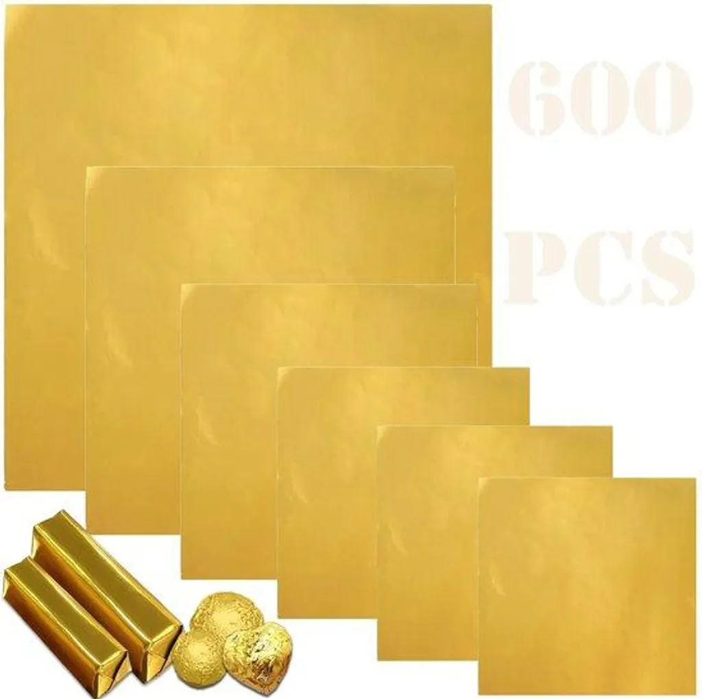 Papier Chocolat Or Anti-Adhésif 600 Feuilles - Fini Pro 8-20 cm