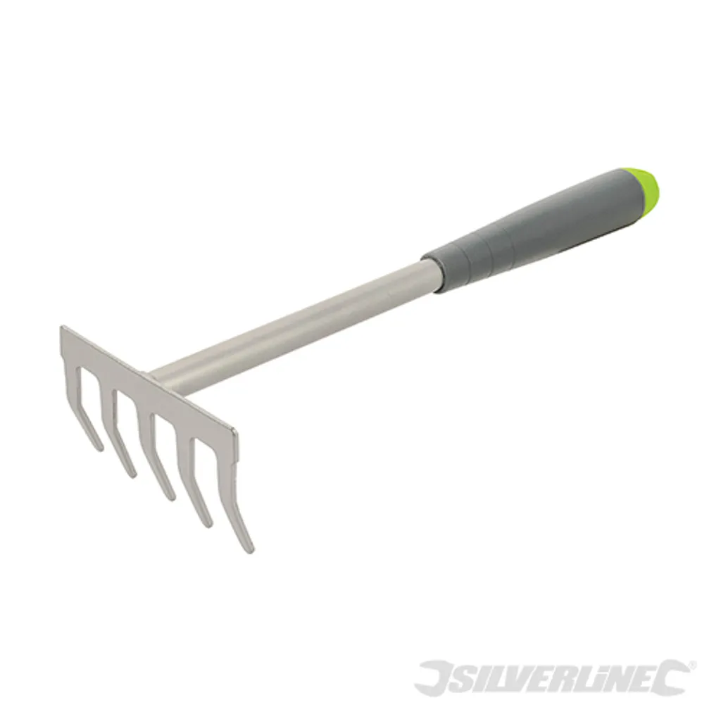 Silverline 229758 Râteau Manuel 290mm de Jardin en Acier au Carbone