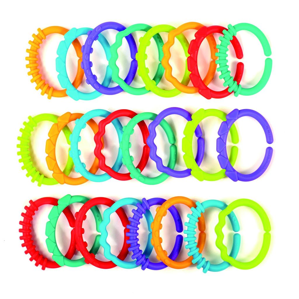 BRIGHT STARTS 8664 LOTS OF Links Kunststoff-Beißring Produktbild 