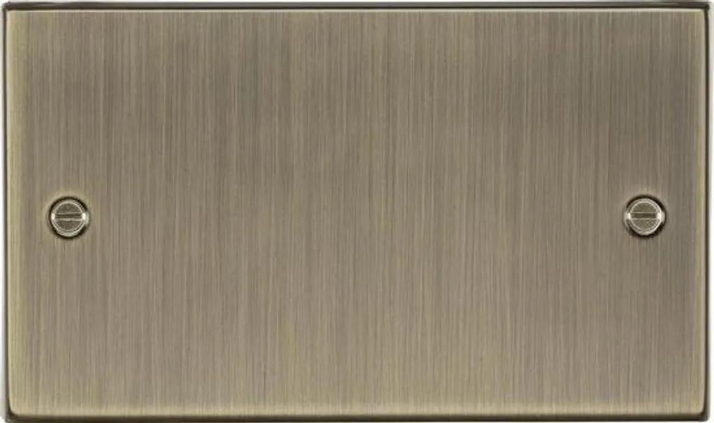 Plaque de finition pour prise carrée en laiton véritable doré satiné