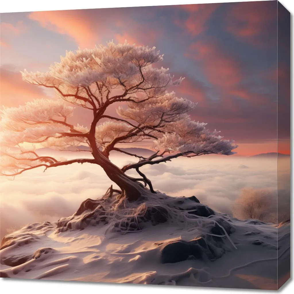 Quadro Tecnico 60x60 Odissea Invernale - Stampa HD su Tela Premium