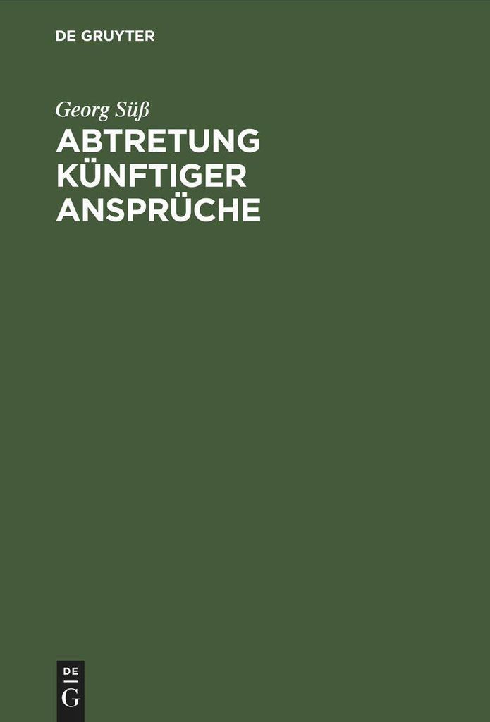 Abtretung künftiger Ansprüche