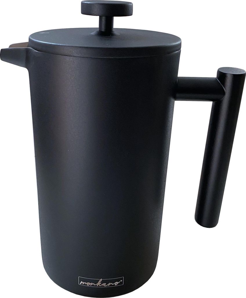 Pressstempelkanne "Monza" Edelstahl schwarz - Isolierfunktion 800 ml