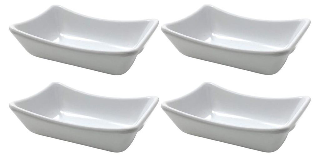 4x Dipschalen Melamin Set Weiß 756 Snackschale Produktbild 