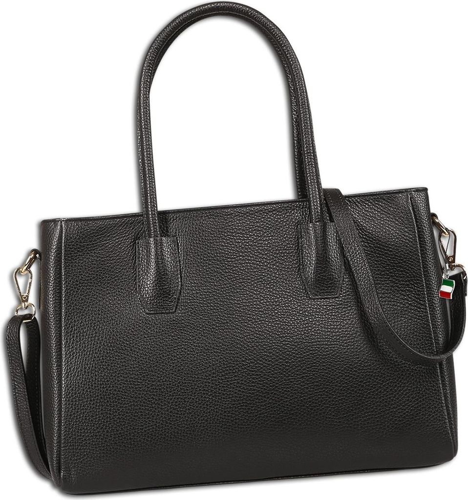 Florence Leder Tasche Damen Handtasche schwarz 12x35x24cm OTF177S1