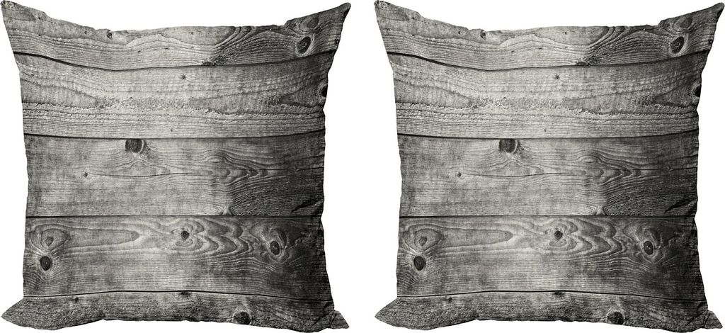 ABAKUHAUS Dunkelgrau Kissenbezug Set (2Stück), Ombre-Art-Schmutz-hölzerne Planken-rustikales Bauholz-Eichen-Wand-raues Beschaffenheits-Bild, 60 x...