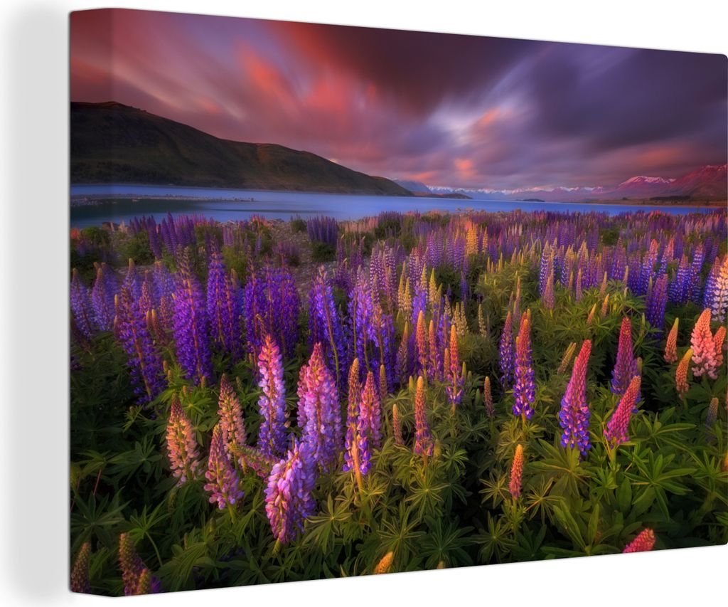 OneMillionCanvasses - Leinwandbilder - 140x90 cm, Rosa - Blumen - Frühling, Wandbilder Kunstdruck Wanddekoration