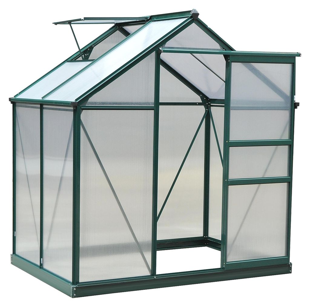 Outsunny Gewächshaus Aluminium Treibhaus mit Dachfenster Produktbild 