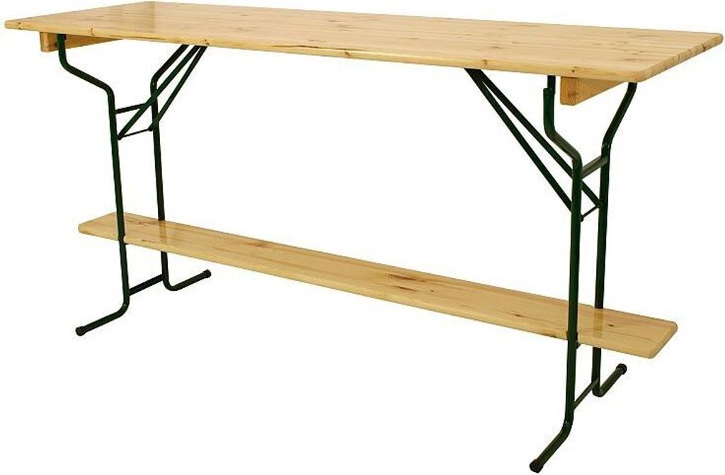 Stehtisch klappbar 220cm rechteckig Höhe 110cm Stahl und Produktbild 2