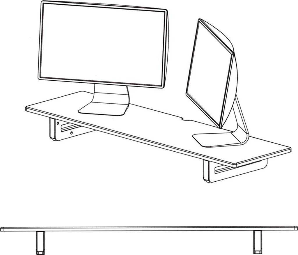 Réhausseur Écran Extra-Large et Ajustable pour Postes Informatiques