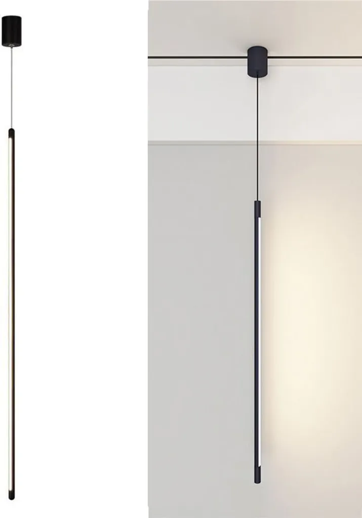 Lustre Suspension Linéaire LED 100cm Toolight Noir pour Table à Manger