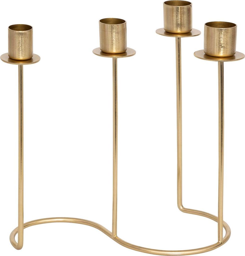 Atmosphera | Kerzenständer - Margy - Gold - Elegantes Design - Hochwertiger Metall