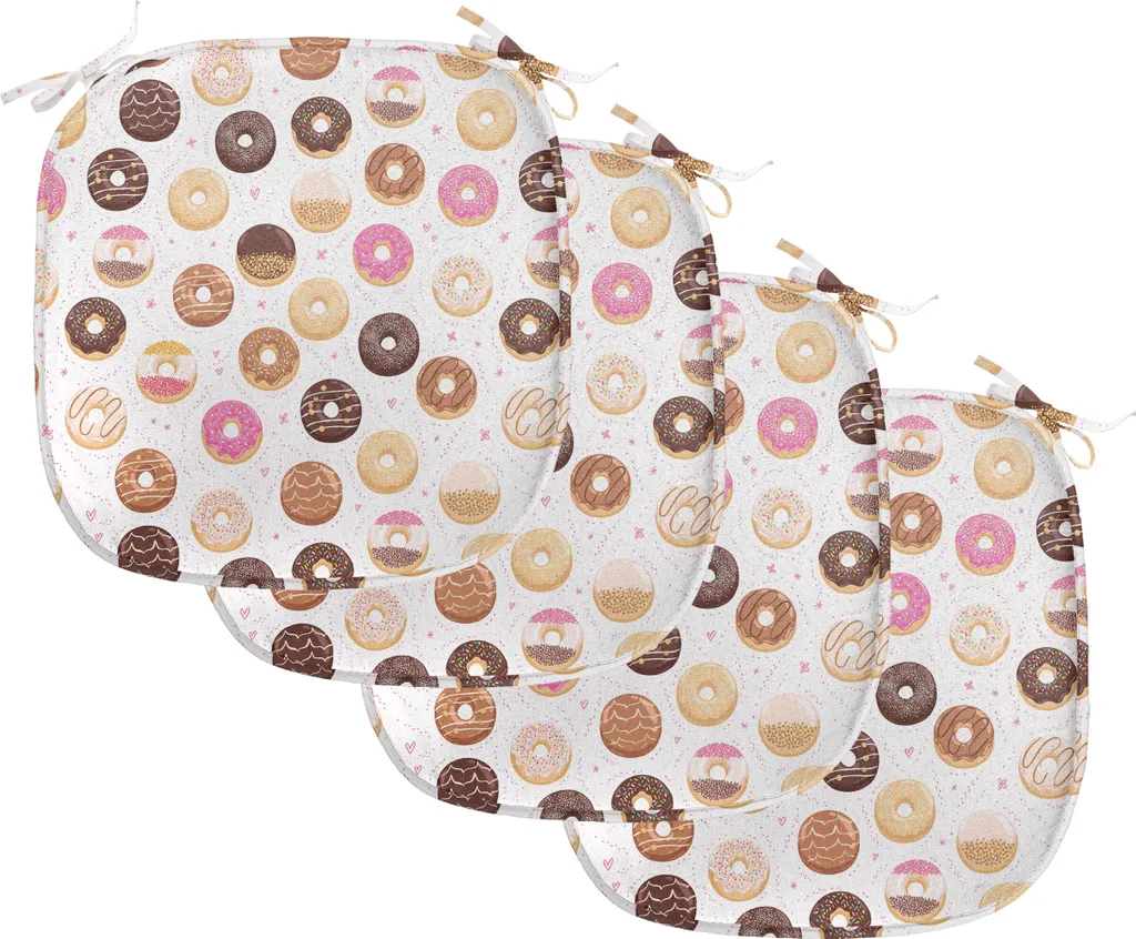 Coussin de Chaise Anti-Tache et Lavable Lot de 4 pour Siège Cuisine