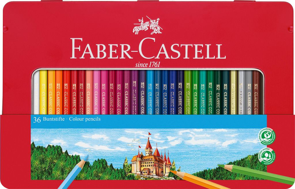FABER-CASTELL Buntstift hexagonal 36er-Metalletui Immagine del prodotto 