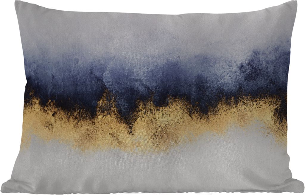 MuchoWow Outdoor Kissen - Abstrakt - Gold - Luxus - 60x40 cm - Wetterfest - Lounge Kissen - Zierkissen - Kissen für Innenräume