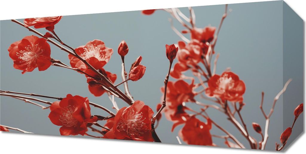 Bild 40x20cm Scharlachrote Frühling