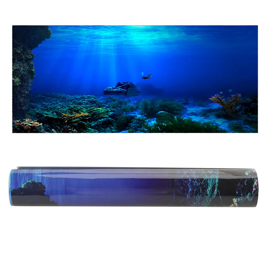 Décoration pour Grand Aquarium - Poster Adhésif Monde Marin 122x61