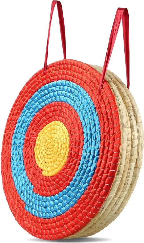 Cible de tir à l'arc faite à la main en paille tressée multicouche