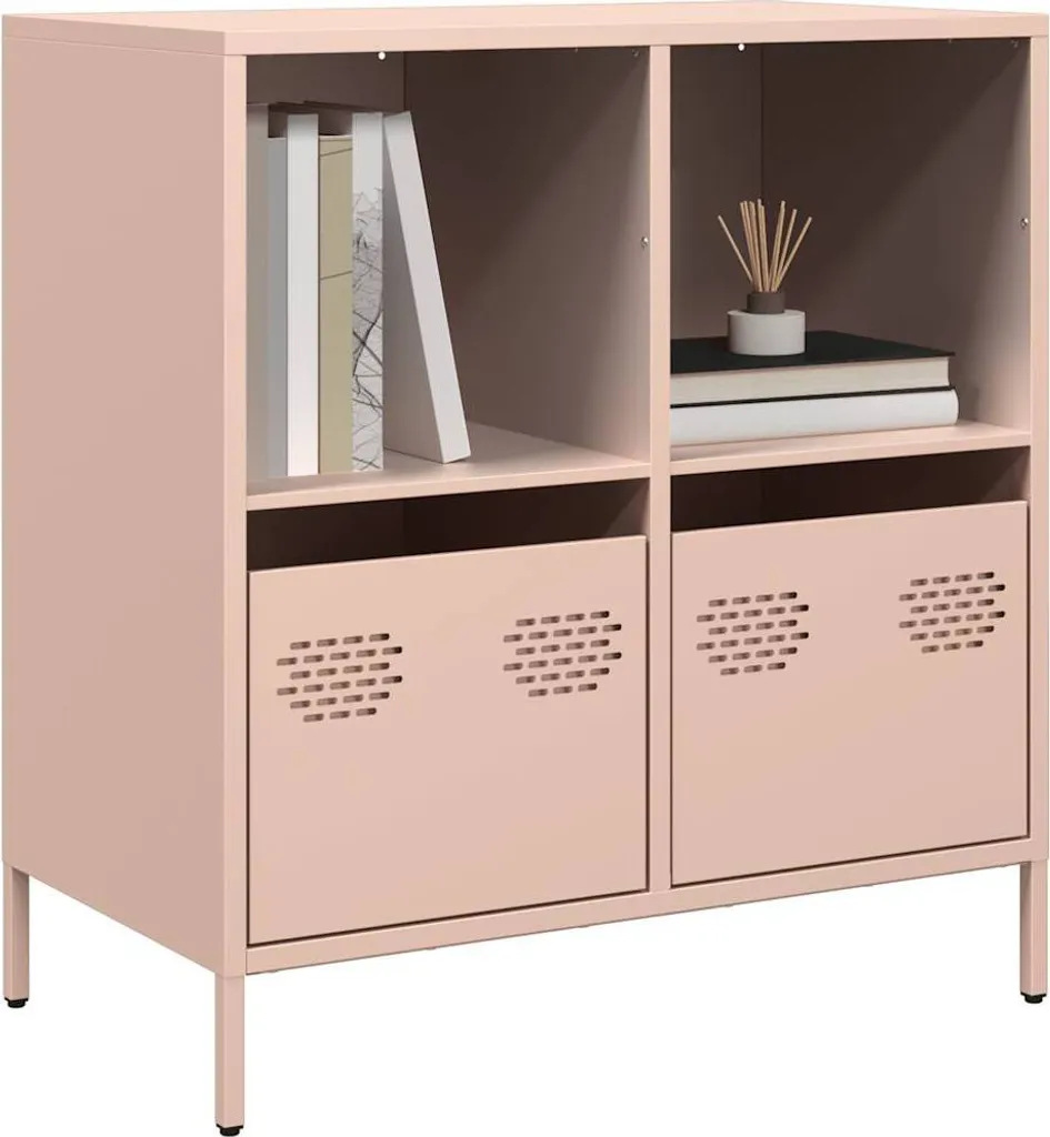 vidaXL Madia Rosa Stile Industrial Acciaio - Credenza 73,5 cm Altezza
